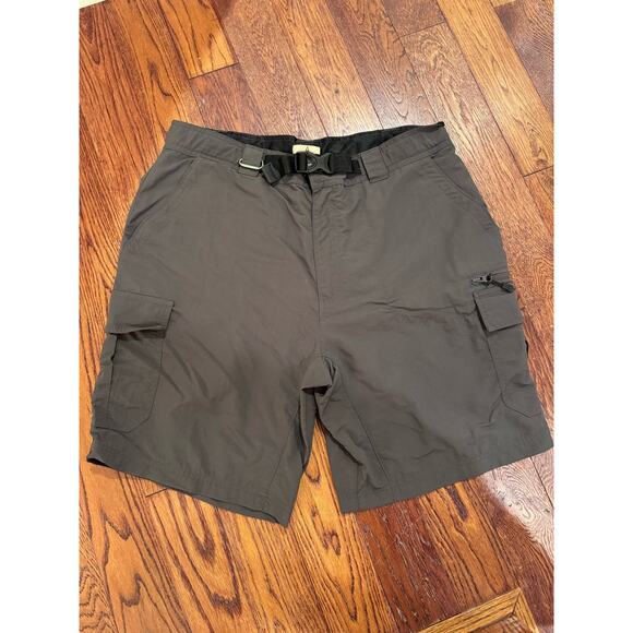 Ascend Men's 38 Gray Cargo Shorts w/ Belt and Carabiner Bass Pro Shop - Picture 1 of 10